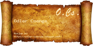 Odler Csenge névjegykártya